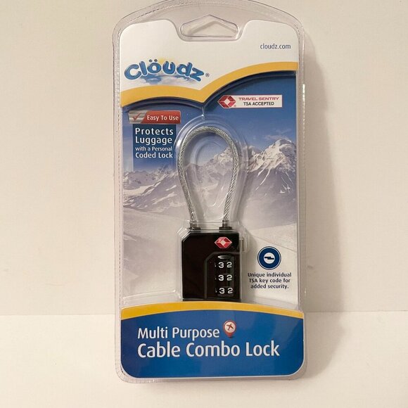 Cloudz Multi Purpose Cable Combo Lock - Picture 1 of 11